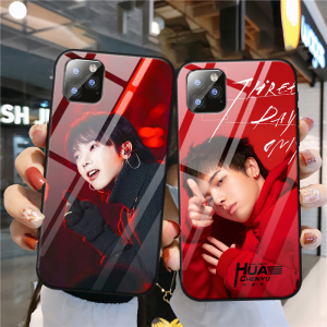 适用苹果12华晨宇同款手机壳iphone12pro玻璃promax花花同款mini