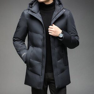 京东唯品会特卖男装清仓品牌折扣店羽绒服男士连帽中长款保暖外套
