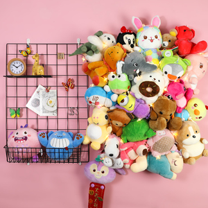 心形娃娃架墙上壁挂固定网格照片墙毛绒玩具公仔收纳神器布偶铁艺