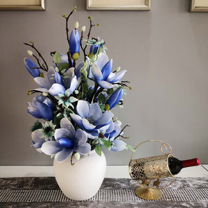 欧式现代地中海风格eva仿真花假花室内装饰品餐桌电视柜前台摆件