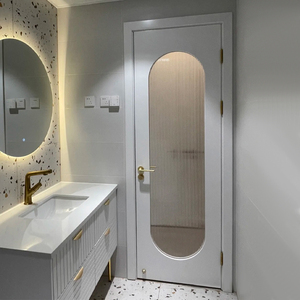 网红轻奢超白长虹玻璃卫生间门浴室门厕所门厨房门实木平开烤漆门