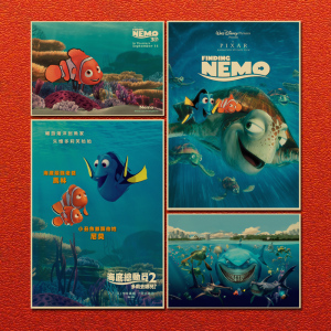 海底总动员 Finding Nemo动画牛皮纸海报 儿童房装饰画相框墙贴纸