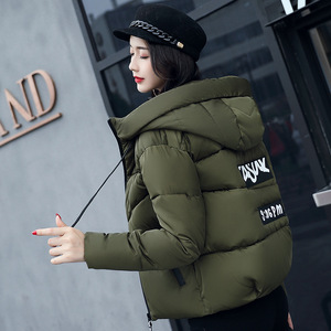 春天保暖面包服女短款韩版学生外套小款袄子棉服女装百搭连帽棉衣