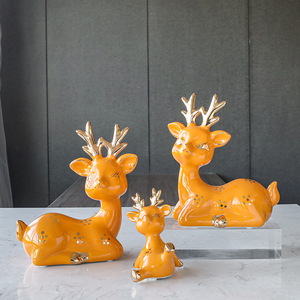 鹿摆件家居饰品结婚搬家礼品客厅现代精致轻奢摆件广州视远工艺品