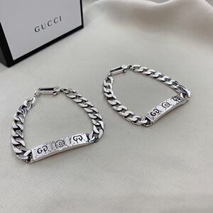 正品代购gucci古驰古奇925纯银肖战同款女小精灵情侣手链骷髅头潮