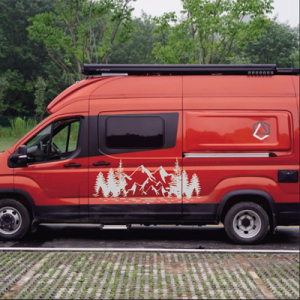 汉魂贴纸适用于房车车身贴装饰山水森林风景定制玻璃贴纸 2293