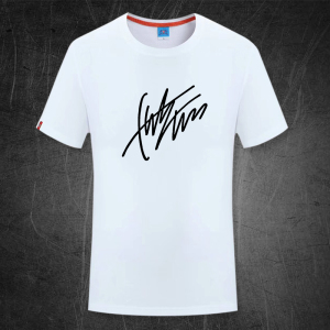 天才陈赫签名 跑男周边纯棉男女t恤短袖文化衫衣服