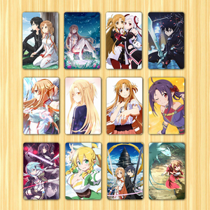 动漫刀剑神域亚丝娜周边公交卡饭卡水晶磨砂羊城通防水卡贴定做