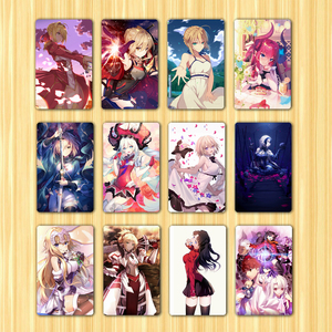 fgo/fate grand order 贞德saber冲田总司水晶磨砂亚光收藏照卡贴