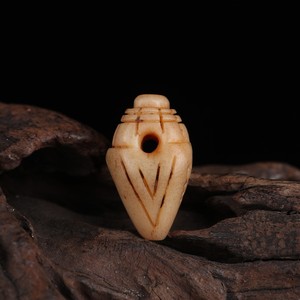 17mm西藏天然牦牛骨手工雕刻擦擦吊坠挂件文玩男女款护身挂饰