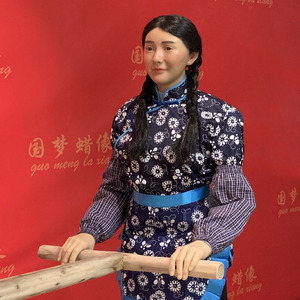 蜡像定制真人1比1美女推磨电动机器人仿真人场景假人店门口摆件