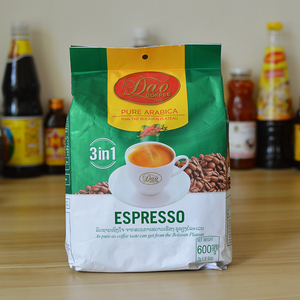 老挝原装进口意式特浓dao牌三合一速溶咖啡600克绿色3in1袋装