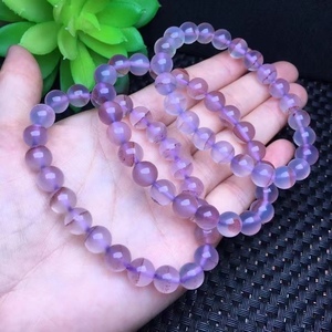 天然紫玉髓手链 紫玉单圈手串 玛瑙佛珠手串男女饰品