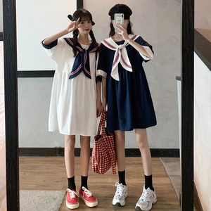 不一样炸街姐妹闺蜜装公主裙子jk海军风连衣裙女夏季水手服中学生