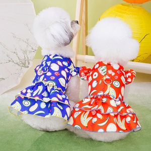 狗狗衣服夏季春夏装薄款可挂牵绳裙子小型犬小狗猫咪宠物泰迪比熊