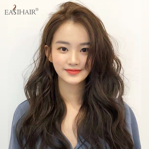 假发女长发时尚八字刘海长卷发真人发丝中长气垫烫自然全头套加长