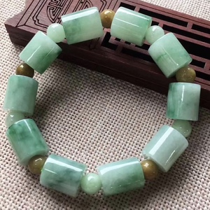 翡翠桶珠手串