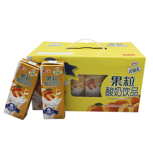 伊利果粒酸奶黄桃味245g12盒提伊利优酸乳饮品水果味牛奶