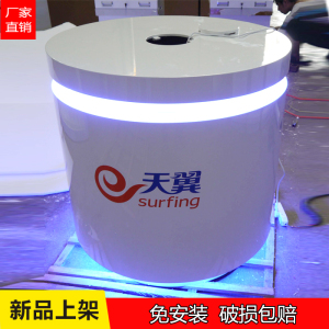 新款圆形体验台维修台华为手机柜小米体验台魔方系列发光柜受理台