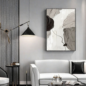 2024年新款高端玄关画高级感客厅沙发背景抽象装饰画黑白几何挂画