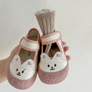 女童童鞋2023夏季新款儿童宝宝卡通兔子淑女可爱凉鞋鞋子小皮鞋
