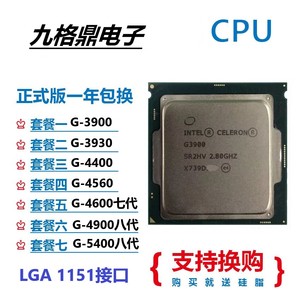 G3900 3930 G4400 4560 4600 G4620 G4900 G5400 G5420 CPU 散片