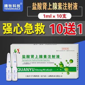 兽药盐酸肾上腺素注射用液兽用猪用急救针强心针马牛羊猫狗急救药