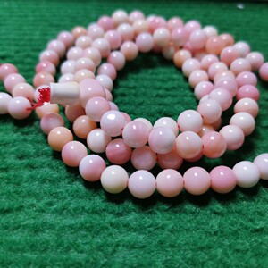 胭脂螺女王贝108颗佛珠搭配手串多圈,项链