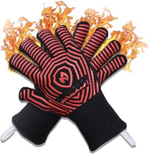 800度耐高温橡胶手套微波炉烤箱隔热防烫工业烤面包烧烤硅胶手套