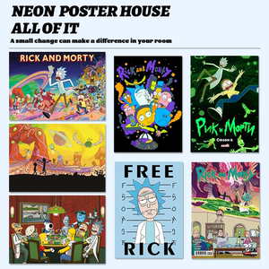 Rick and Morty海报|瑞克和莫蒂美式卡通动漫|卧室宿舍装饰壁纸墙