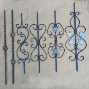 护栏围栏楼梯花 半成品楼梯扶手配件 铁花材料铁艺配件 锻打梯花