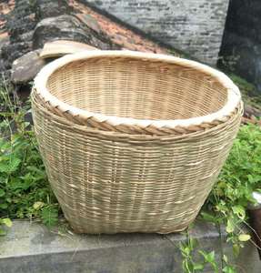 手工竹编制品 淘米竹筐小号竹篮子竹篓竹筐竹箩子粮食收纳箩筐