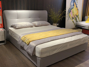 千派品牌北欧布艺床主卧双人床婚床现代简约软包床ins网红床1.8米