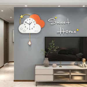 电视背景墙装饰钟