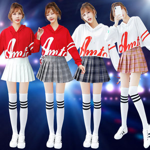 青春活力舞蹈服拉拉队服装女成人韩版现代卡路里创造101年会表演