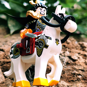 乐高三国战马赵云的卢马关羽赤兔马赵子龙坐骑拼装动物积木玩具