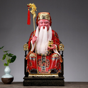 点瓷坊旗舰店天猫原木香樟木雕佛像土地公神像供奉居家用镇宅土地爷