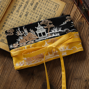 复古腰带绣花多色中国风腰封汉服连衣裙百搭民族风中式系带装饰女