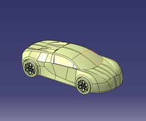 布加迪凯龙汽车模型3d模型外壳含零件catia三维几何数模型stp图纸