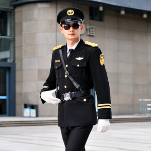 保安服春秋装形象岗售楼部礼仪服装物业保安制服安保工作服男套装