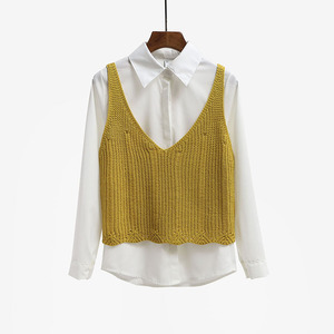 针织吊带背心女秋冬外穿短款毛线外搭修身显瘦无袖上衣毛衣小马甲