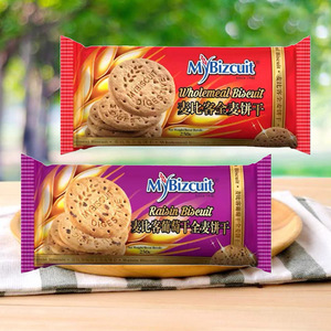马来西亚进口麦比客葡萄干全麦饼干250g粗粮消化代餐早餐临期食品