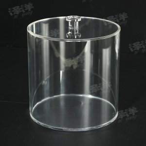定做亚克力圆管有机玻璃实验水槽加工透明圆柱展示盒子圆形防尘罩