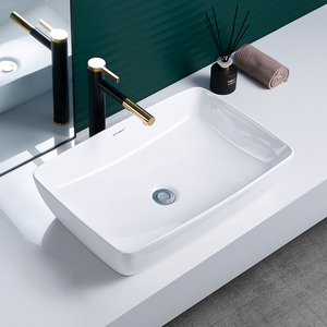 卫生间台上盆现代家用阳台脸盆浴室洗漱台盆洗手简约艺术面盆方形