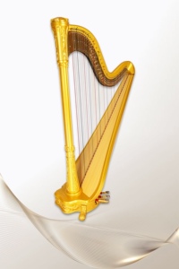 竖琴踏板竖琴国产南京鸿名竖琴47弦音乐会踏板