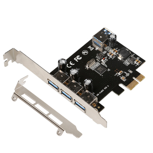 4口USB3.0扩展卡PCI-E转接PCIe 台式机 自带电源供电集线卡