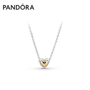 pandora潘多拉圆顶心形吊坠锁骨链项链399399c00情侣