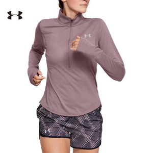 ua安德玛女长袖t恤2022夏季新款立领跑步服健身衣透气上衣1326502