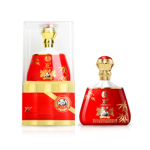 五粮液生态酿酒52度熊猫精藏x60绿豆酒500ml单瓶宴席酒礼盒白酒