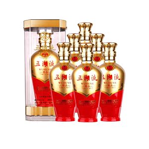 五粮液股份52度五湖液醇品浓香型白酒500ml*6瓶礼盒纯粮食酒整箱